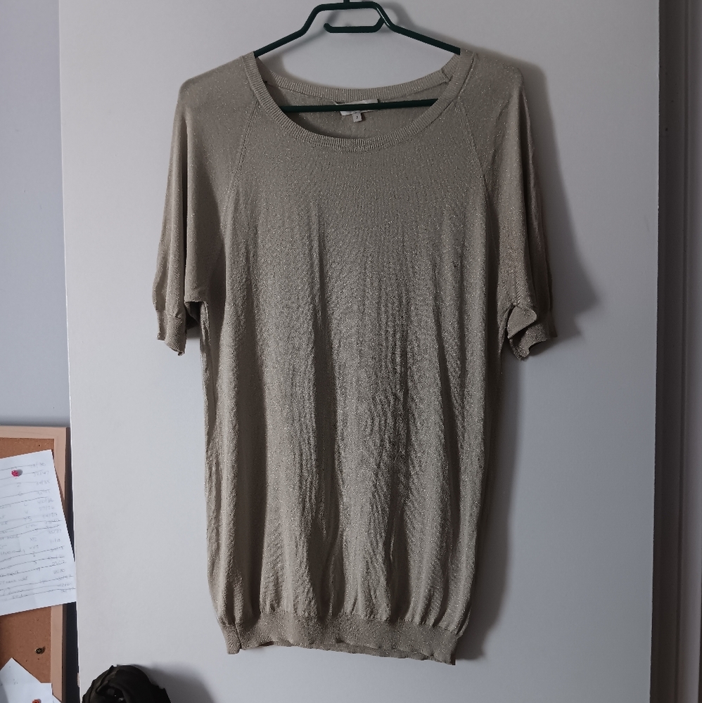SANDRO Gold Knit Sweater M
